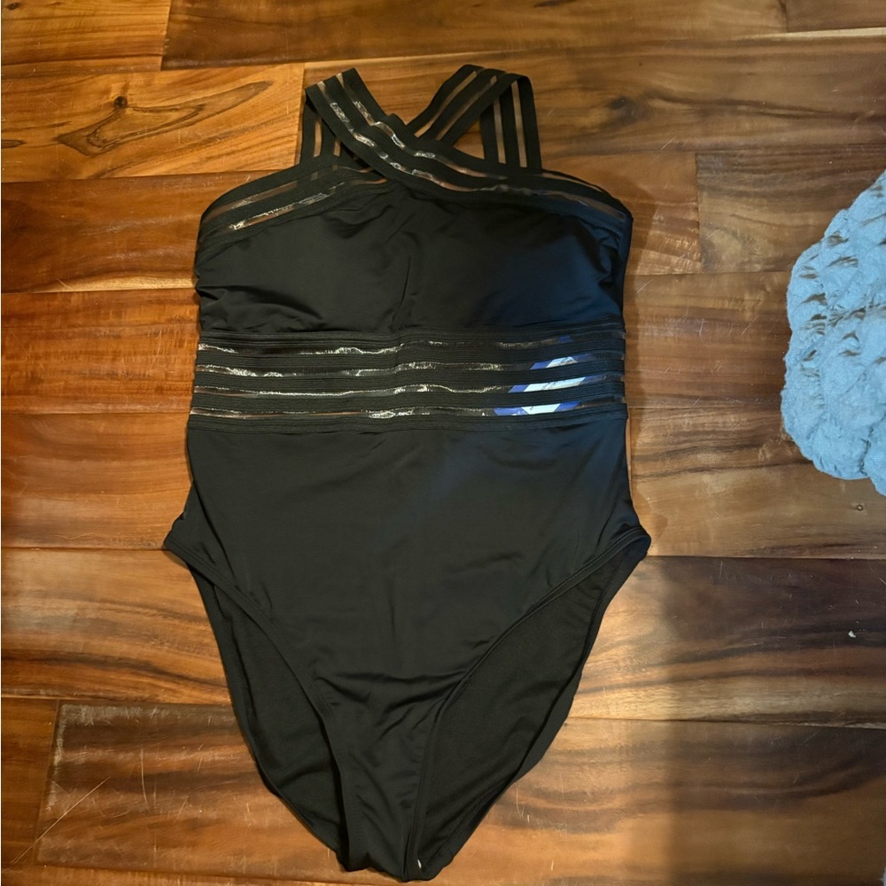 🖤 HUUB Black One-Piece Swimsuit Strappy Back | Women’s US L (10–12) NWT (0967)